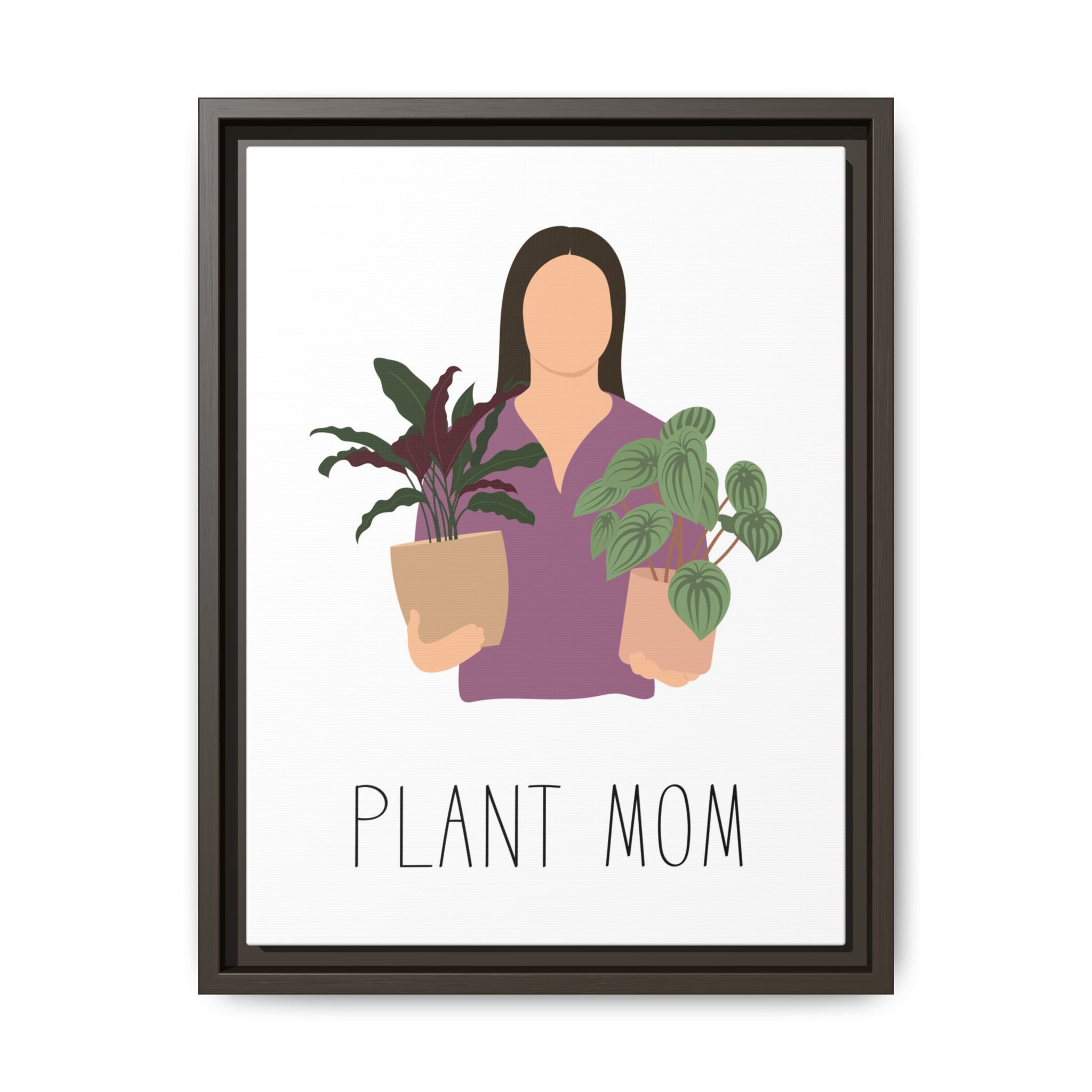 Plant Mom Framed Canvas Print