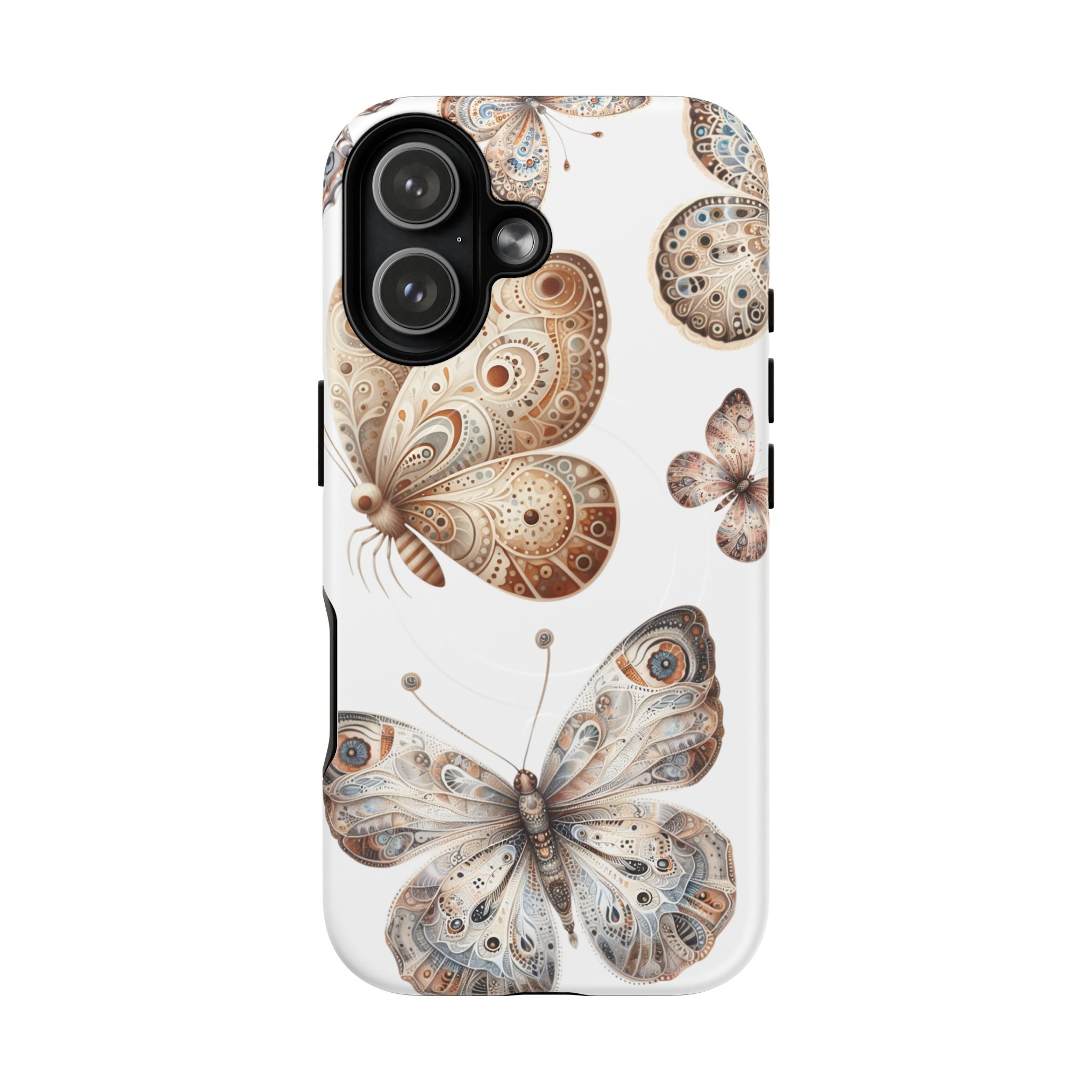 Butterfly Floral Tough Magnetic iPhone Case