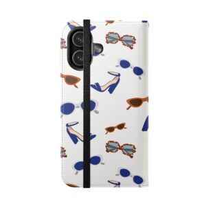 Sunglasses & Heels Pattern Flip Phone Case