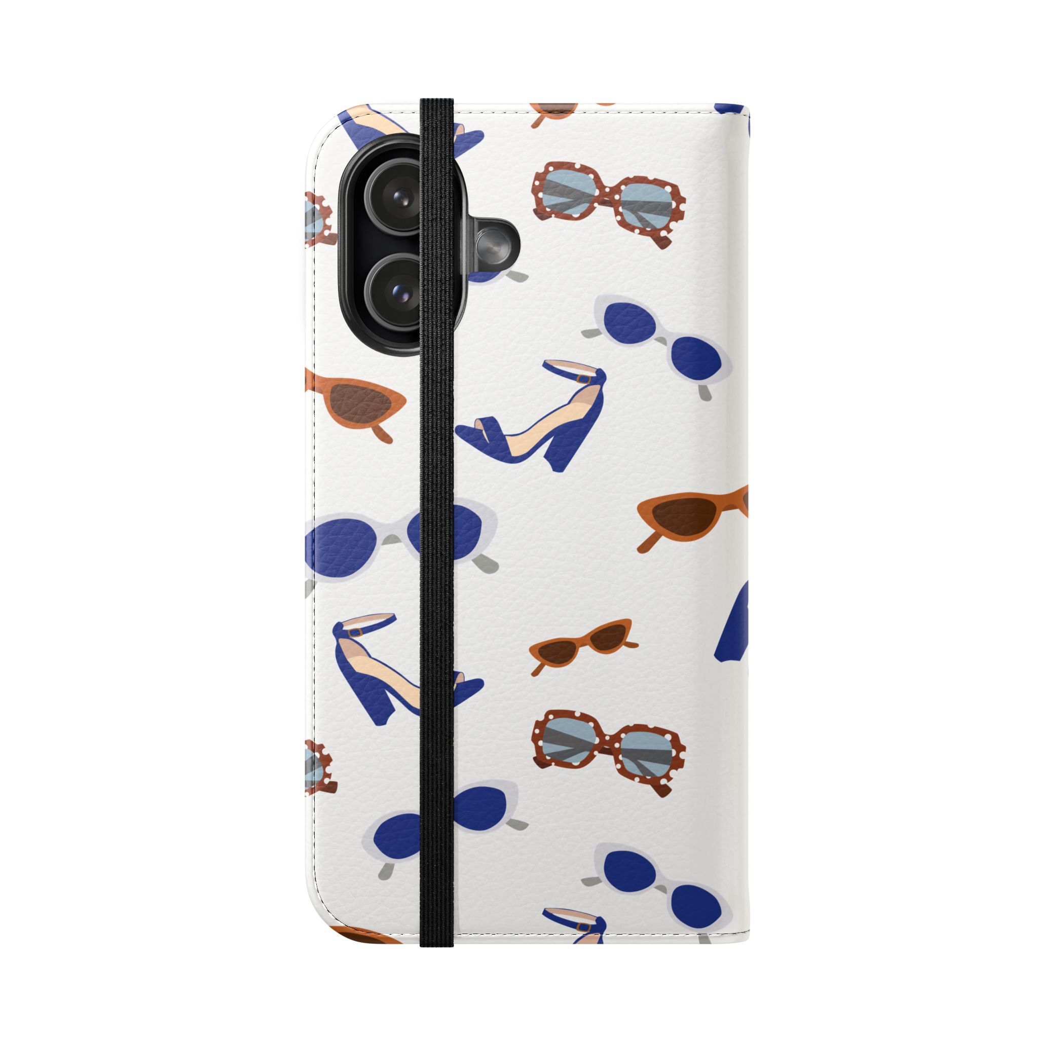 Sunglasses & Heels Pattern Flip Phone Case