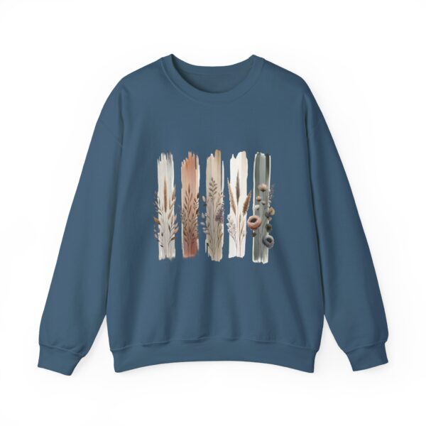 Boho Neutral Brushstroke Floral Crewneck Sweatshirt