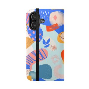 Abstract Colorful Collage Flip Phone Case