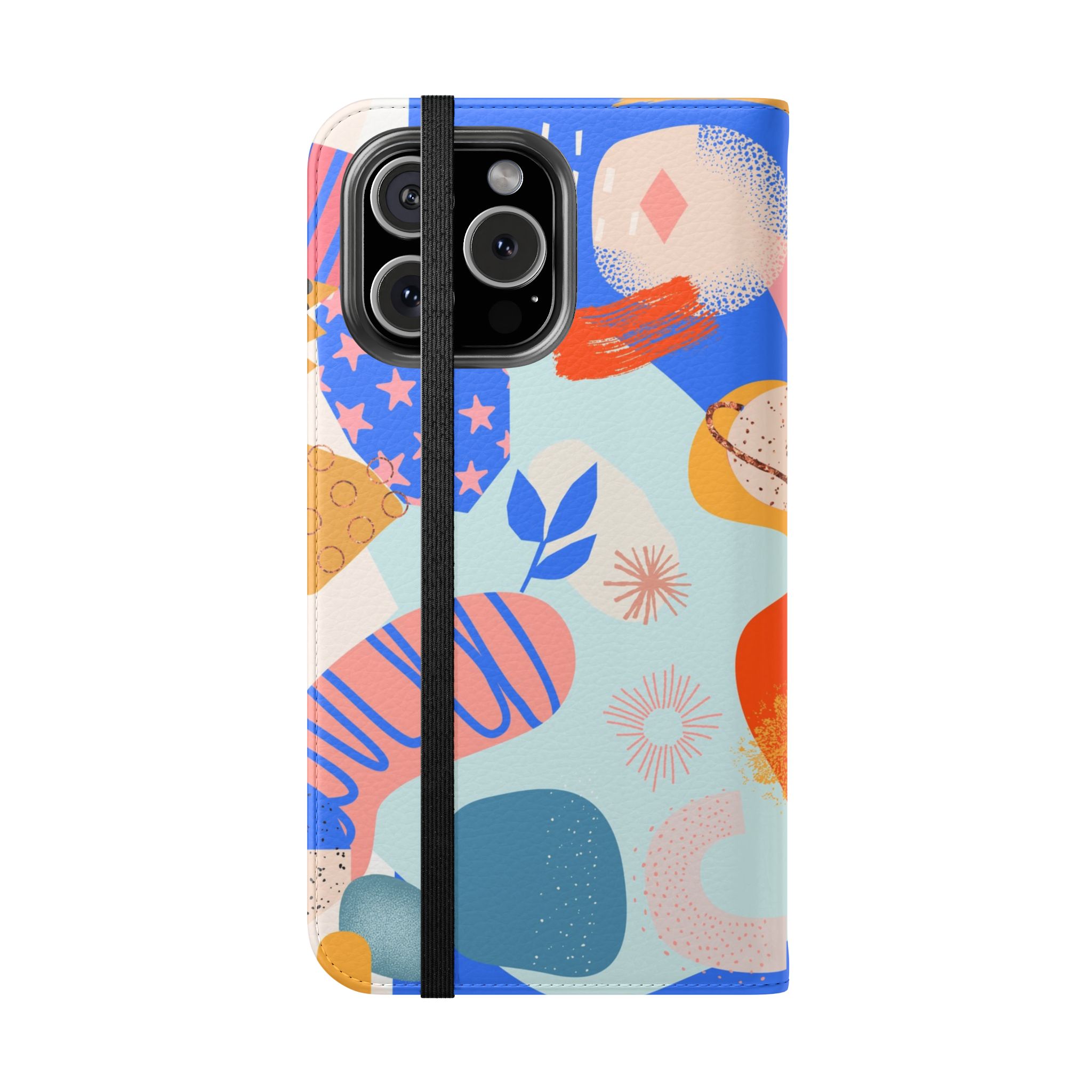 Abstract Colorful Collage Flip Phone Case