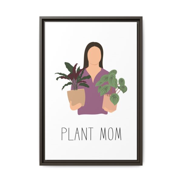 Plant Mom Framed Canvas Print