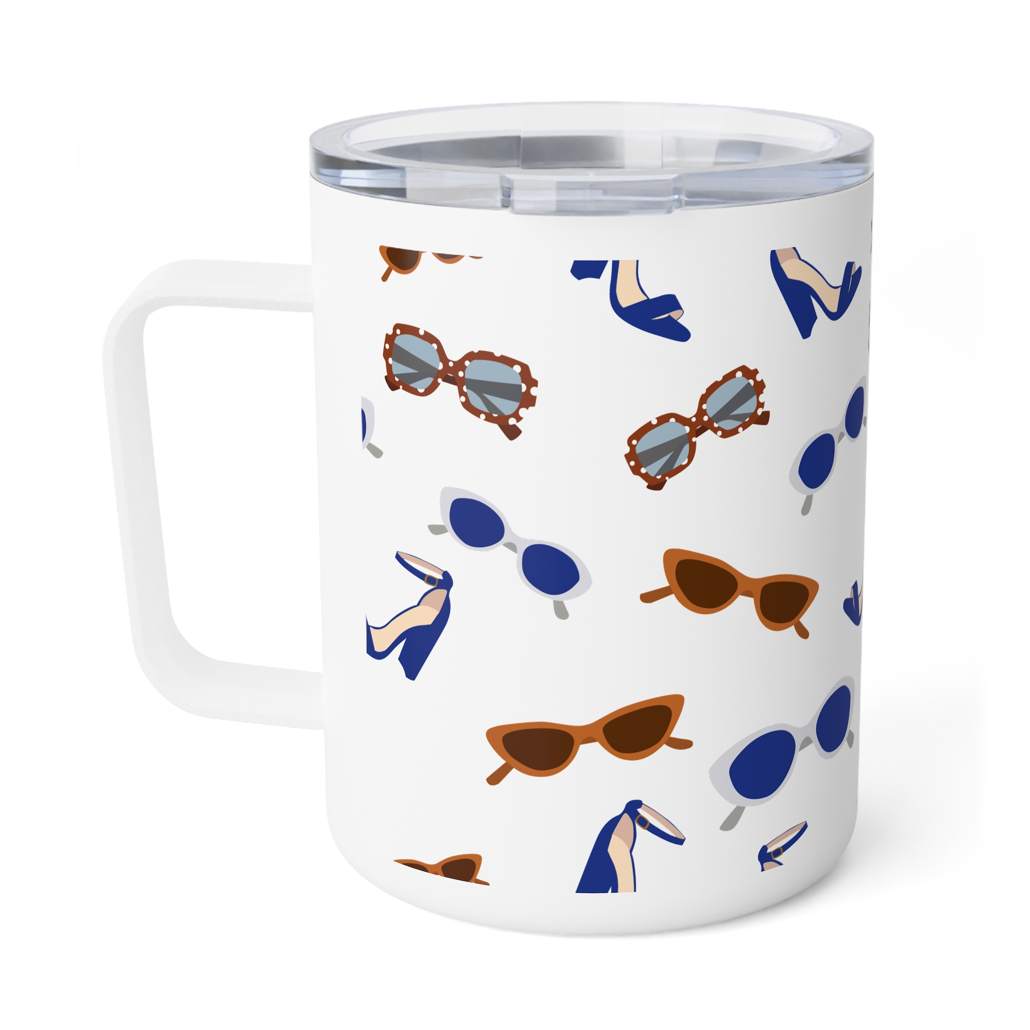 Blue Heels & Sunglasses 10oz Insulated Coffee Mug