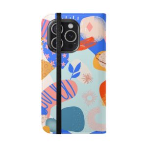 Abstract Colorful Collage Flip Phone Case