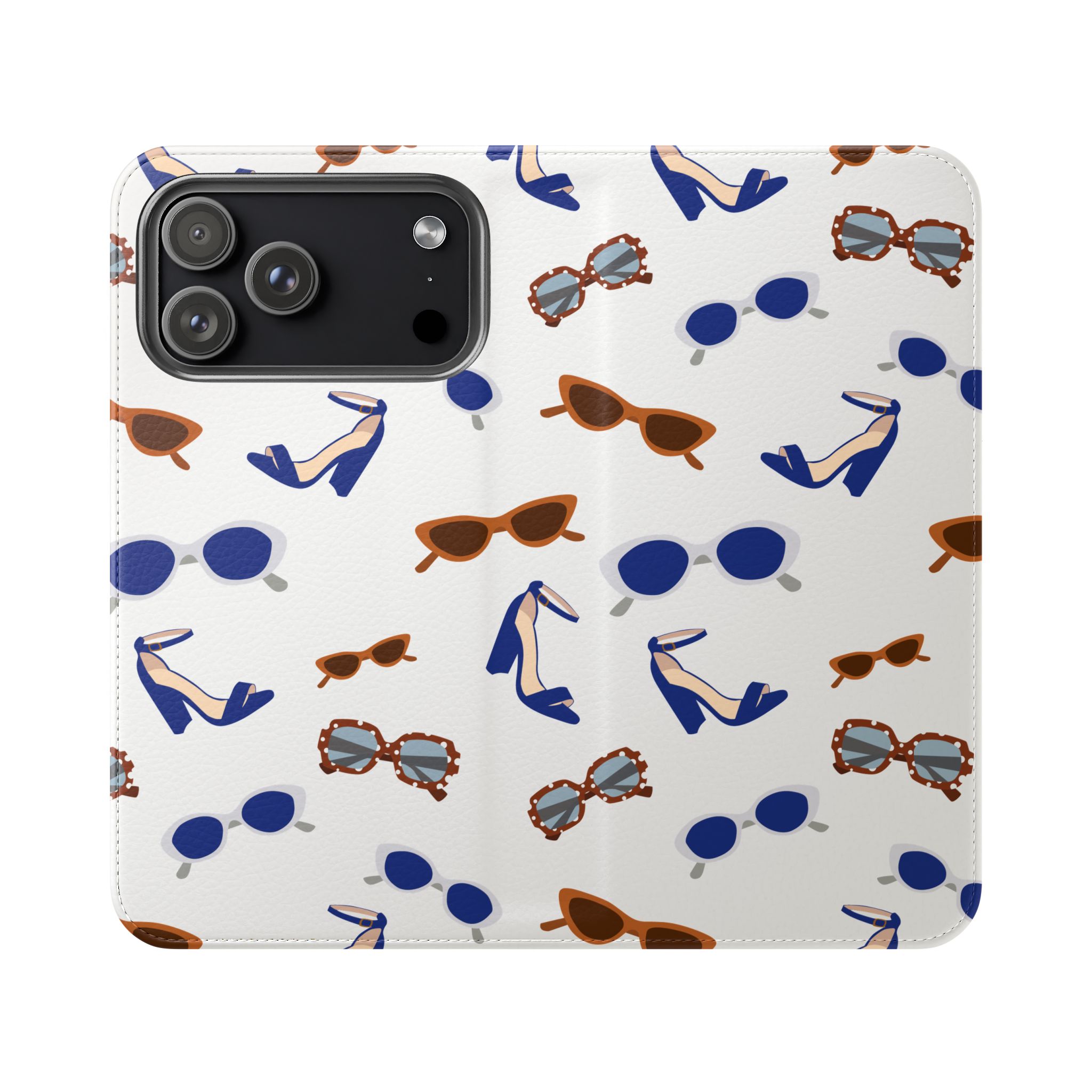 Sunglasses & Heels Pattern Flip Phone Case