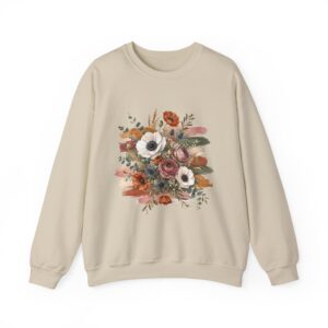 Vintage Floral Rustic Anemone & Poppy Bouquet Sweatshirt