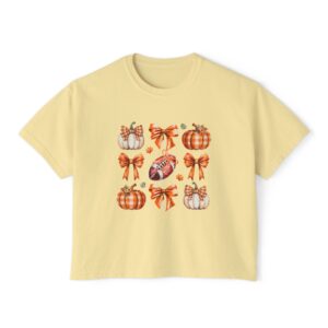 Fall Pumpkin & Bow Boxy T-Shirt