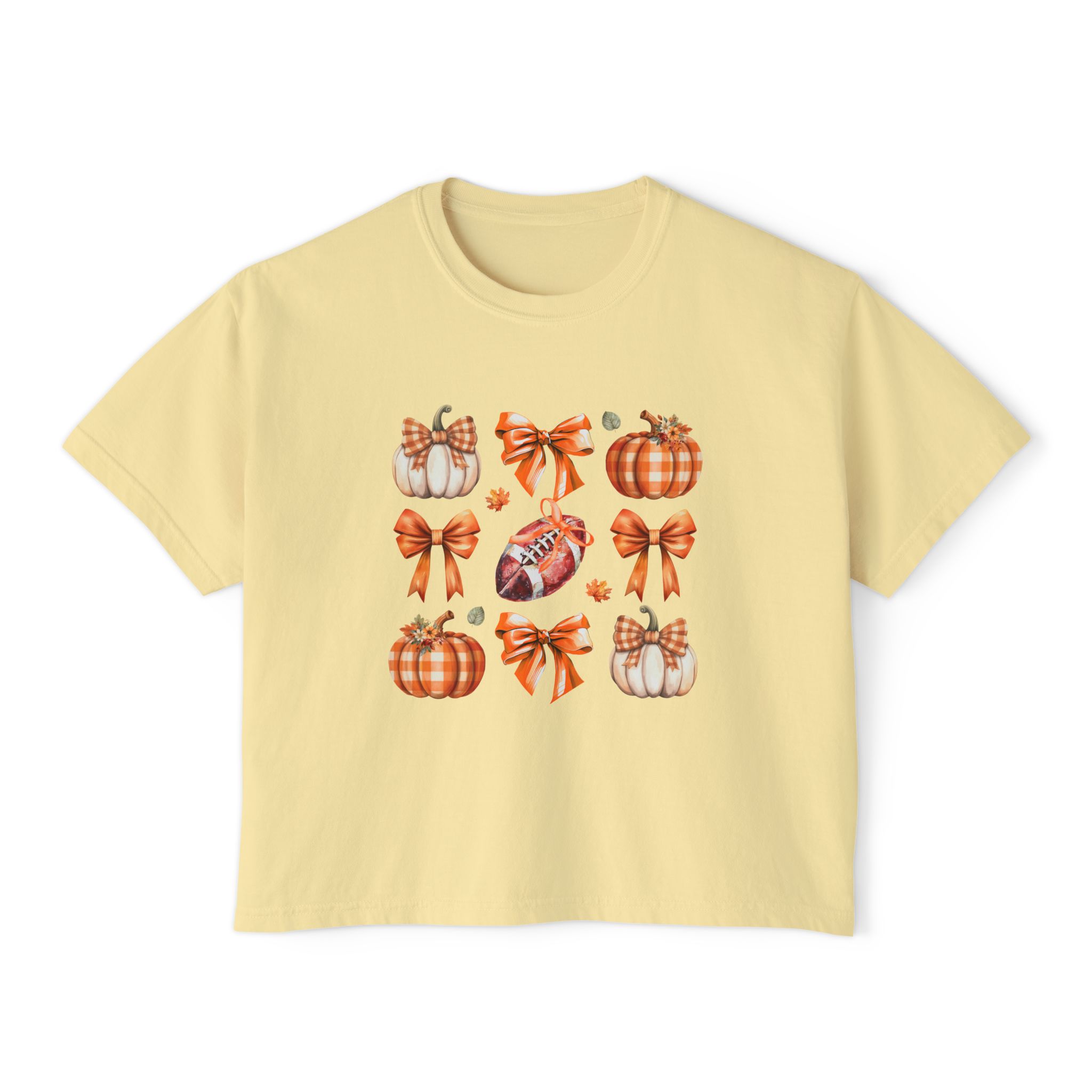 Fall Pumpkin & Bow Boxy T-Shirt