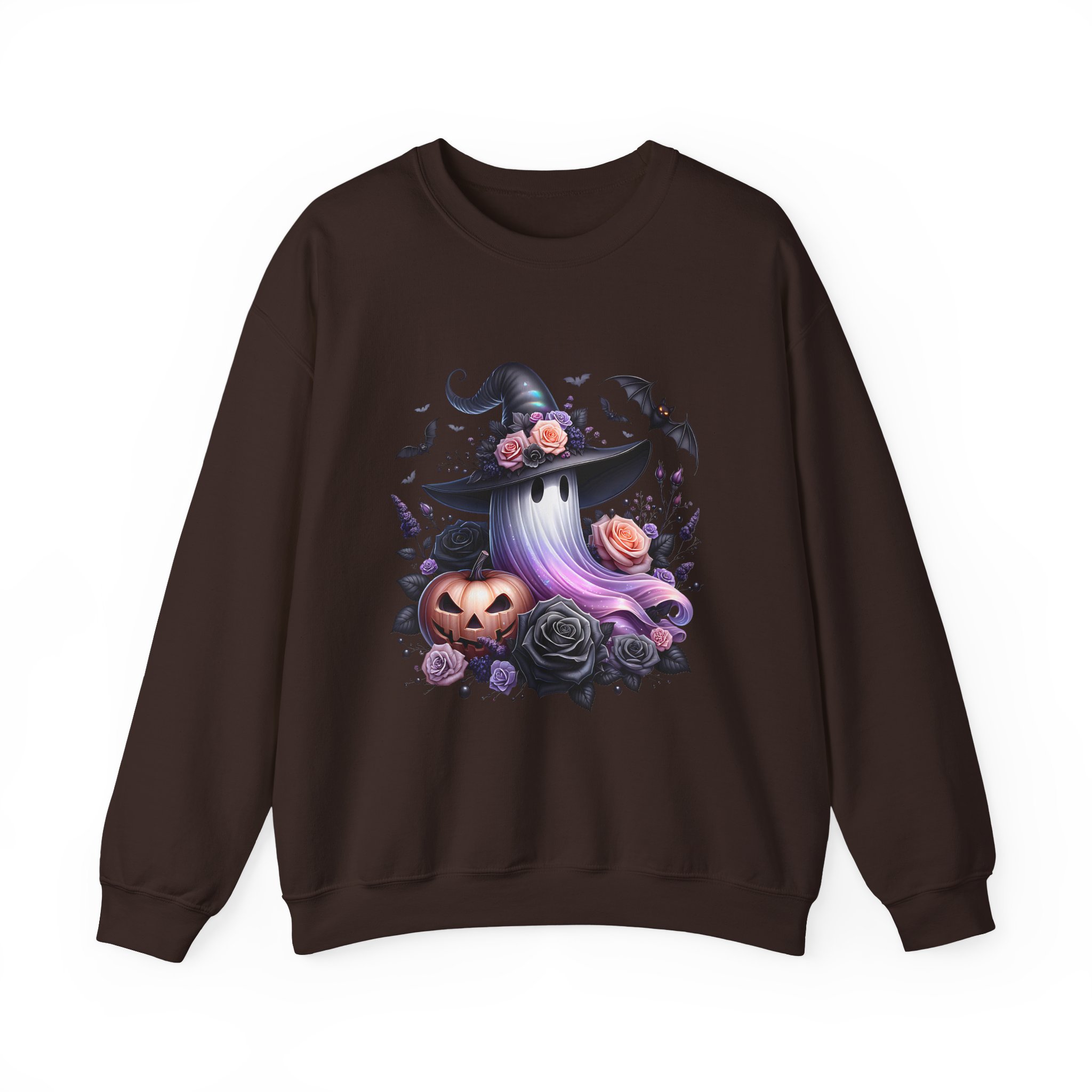 Cute Witch Hat, Pumpkin & Bats Sweatshirt