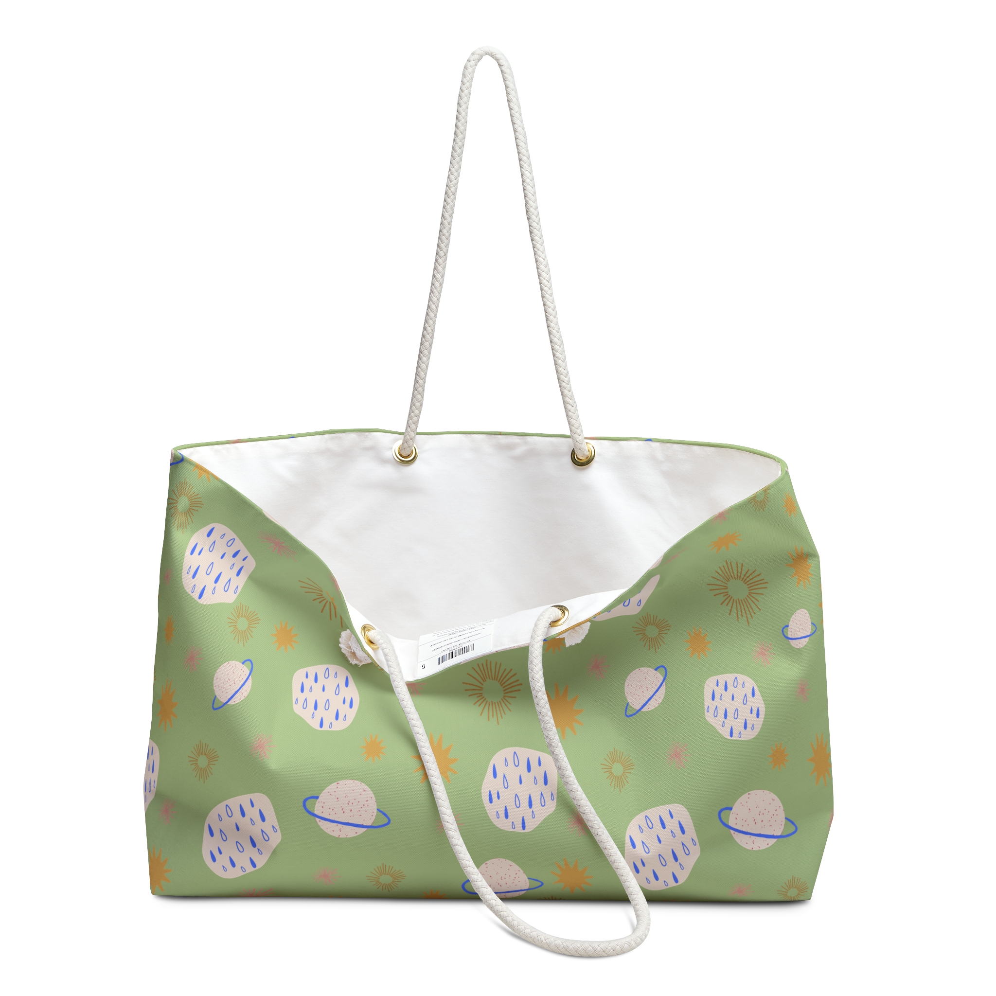 Green Planet Print Weekender Travel Bag