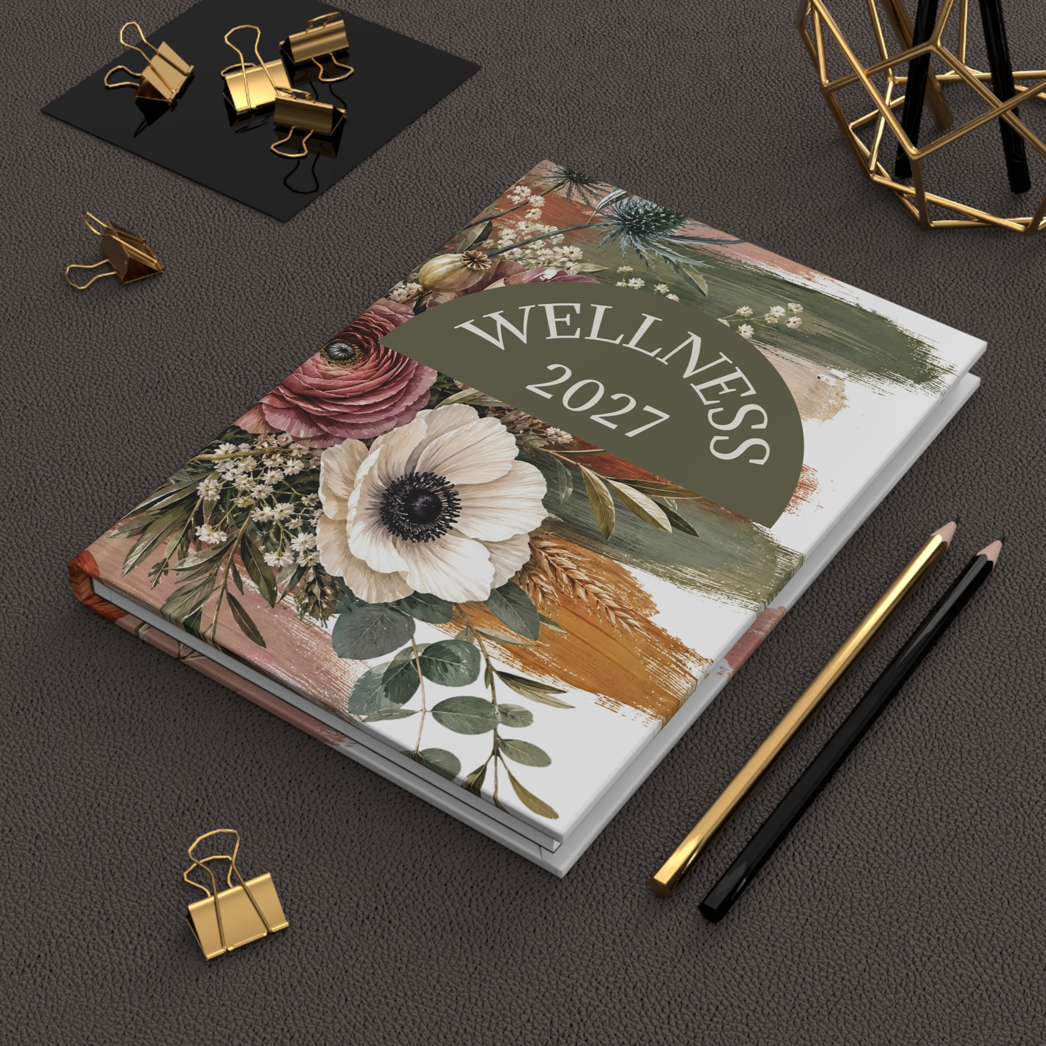 Floral Wellness 2027 Hardcover Planner Journal