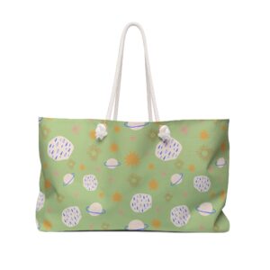 Green Planet Print Weekender Travel Bag