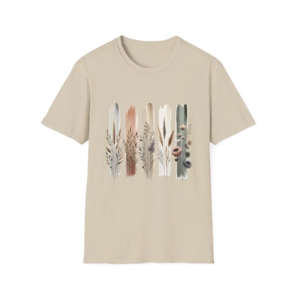 Botanical Brushstroke Neutral Floral Stems T-Shirt