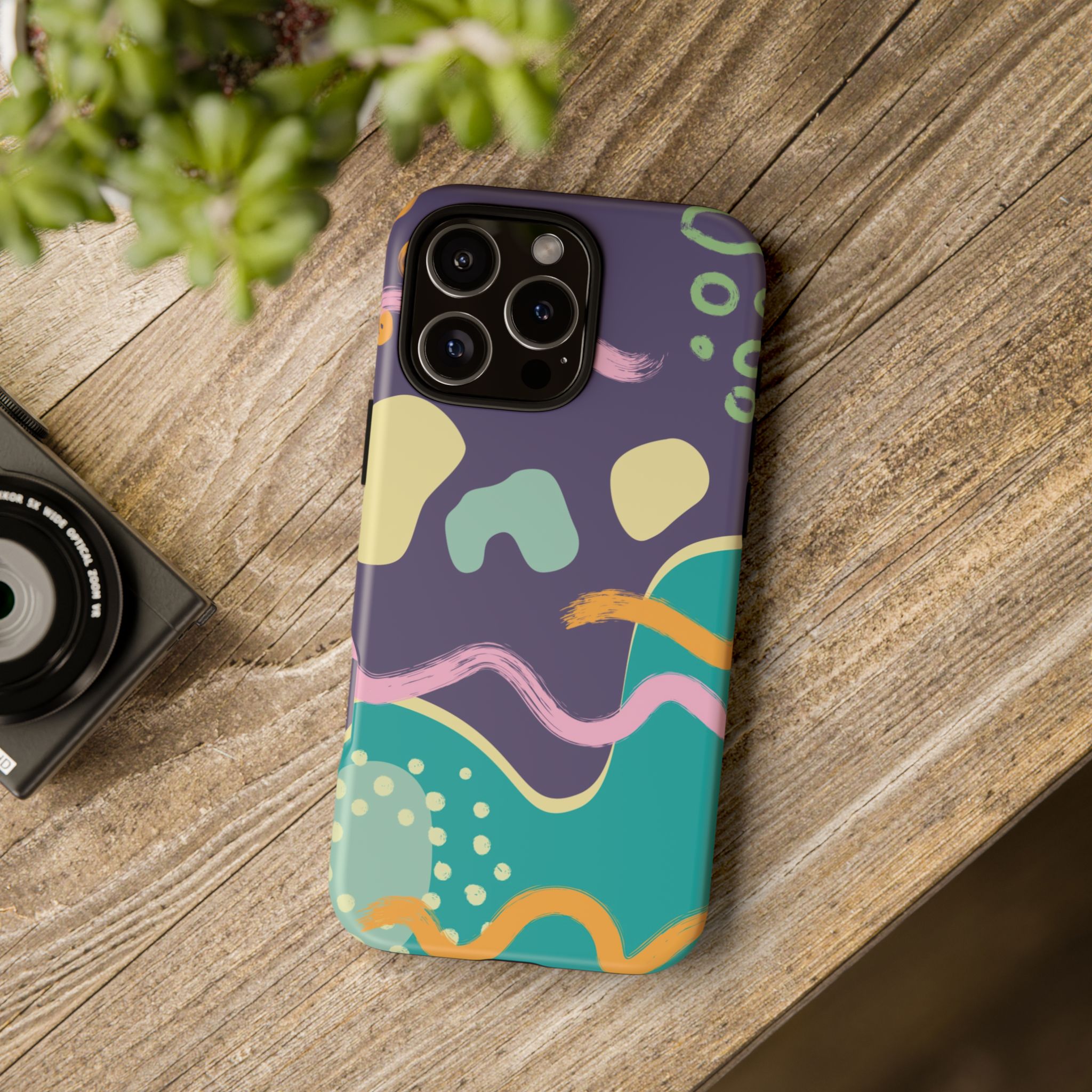 Abstract Colorful Wave Phone Case