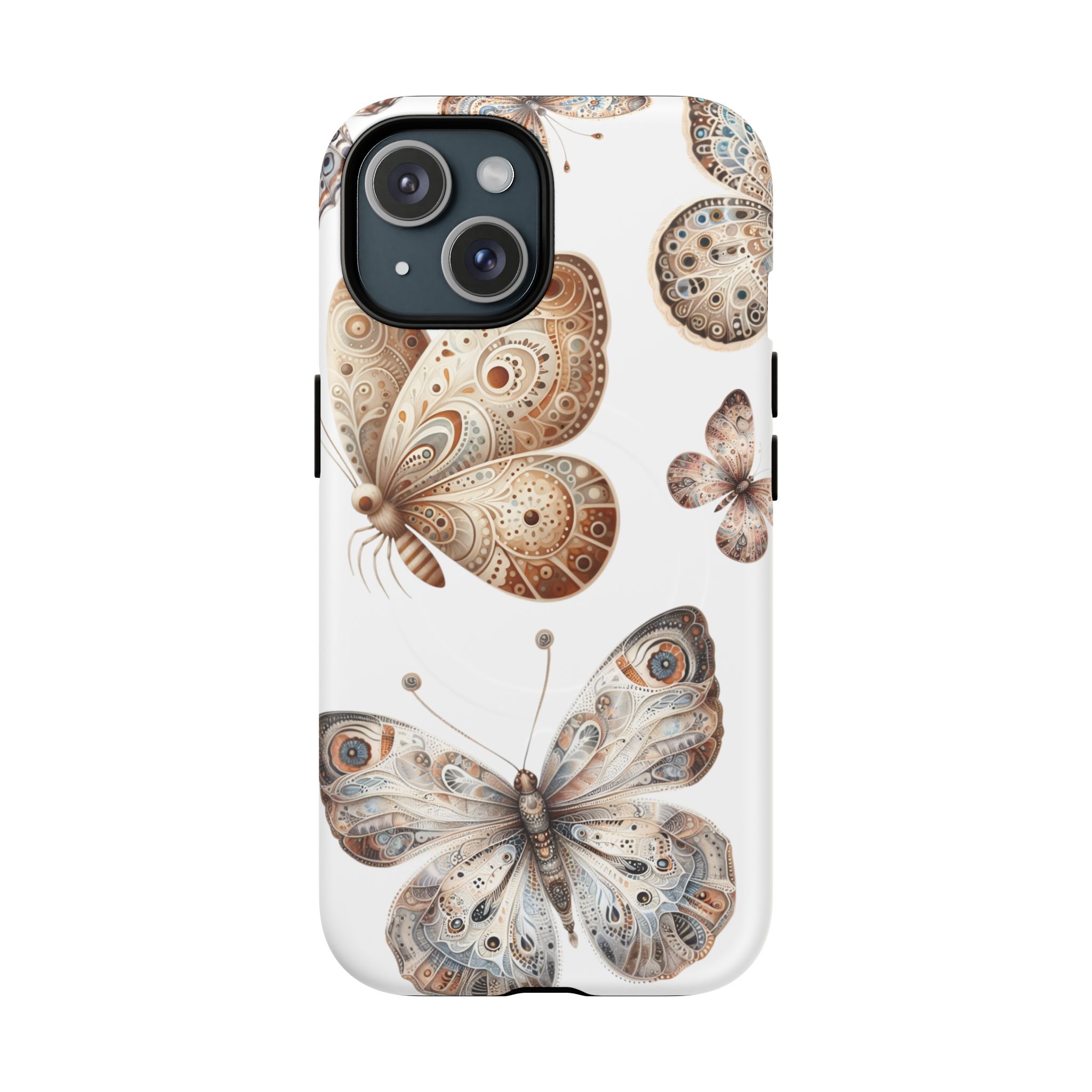 Butterfly Floral Tough Magnetic iPhone Case