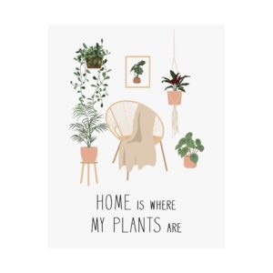 “Home Is Where My Plants Are” Wall Art Poster