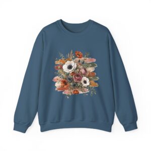 Vintage Floral Rustic Anemone & Poppy Bouquet Sweatshirt