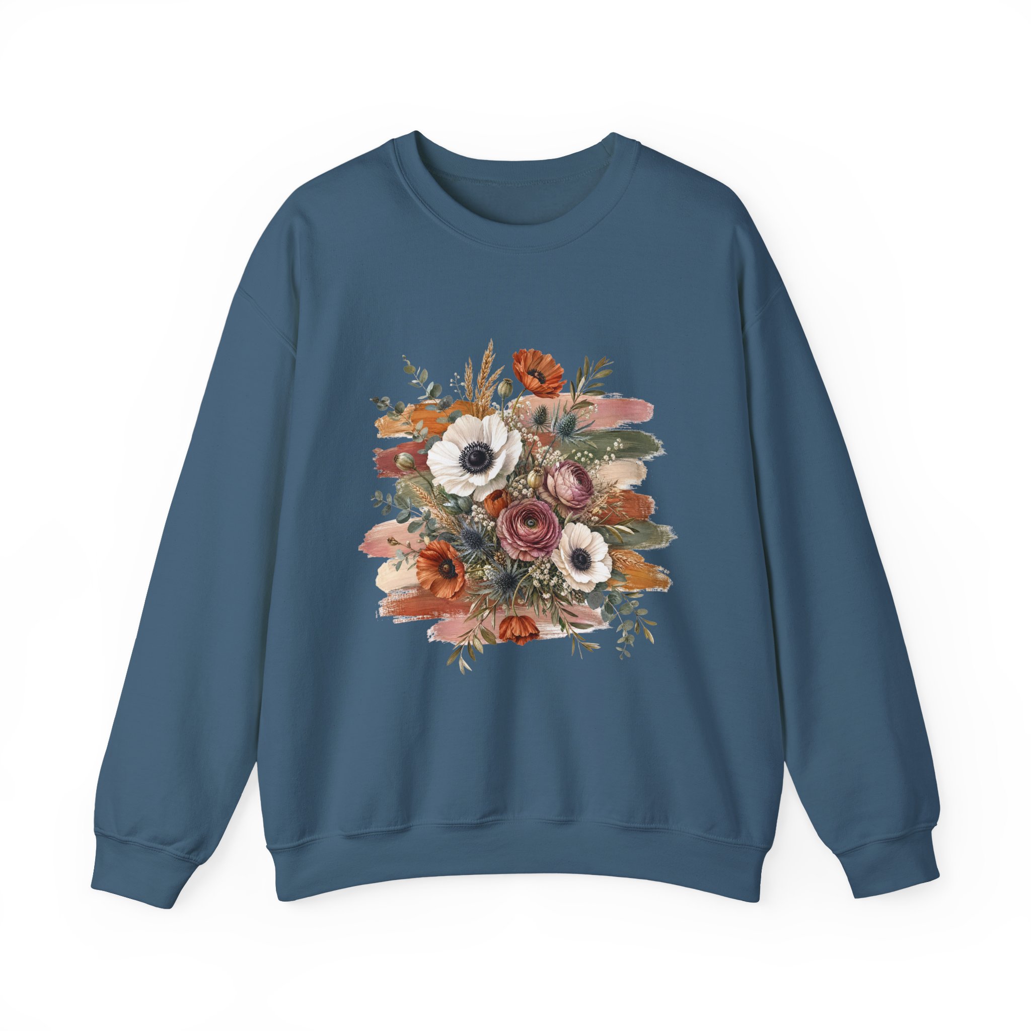 Vintage Floral Rustic Anemone & Poppy Bouquet Sweatshirt