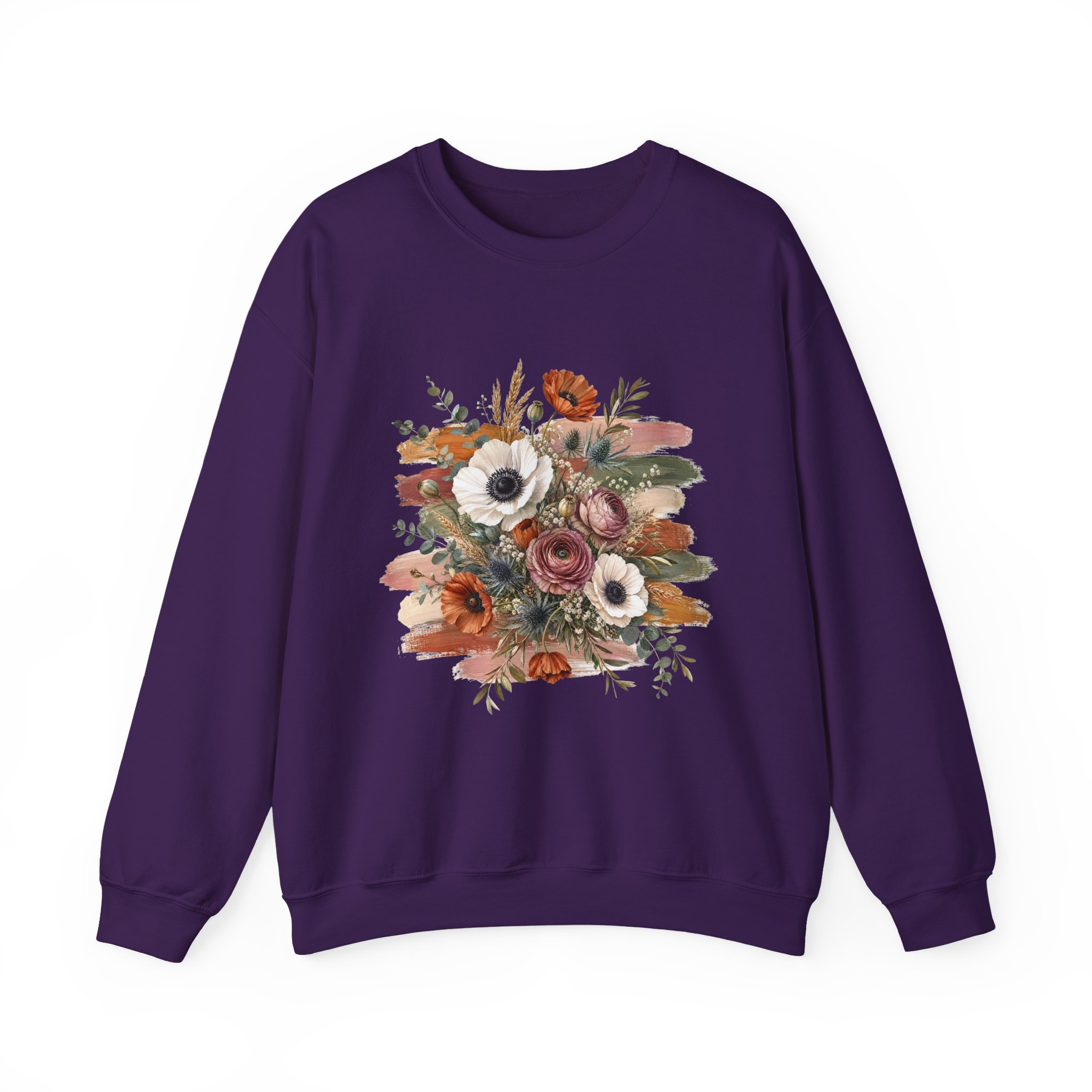 Vintage Floral Rustic Anemone & Poppy Bouquet Sweatshirt