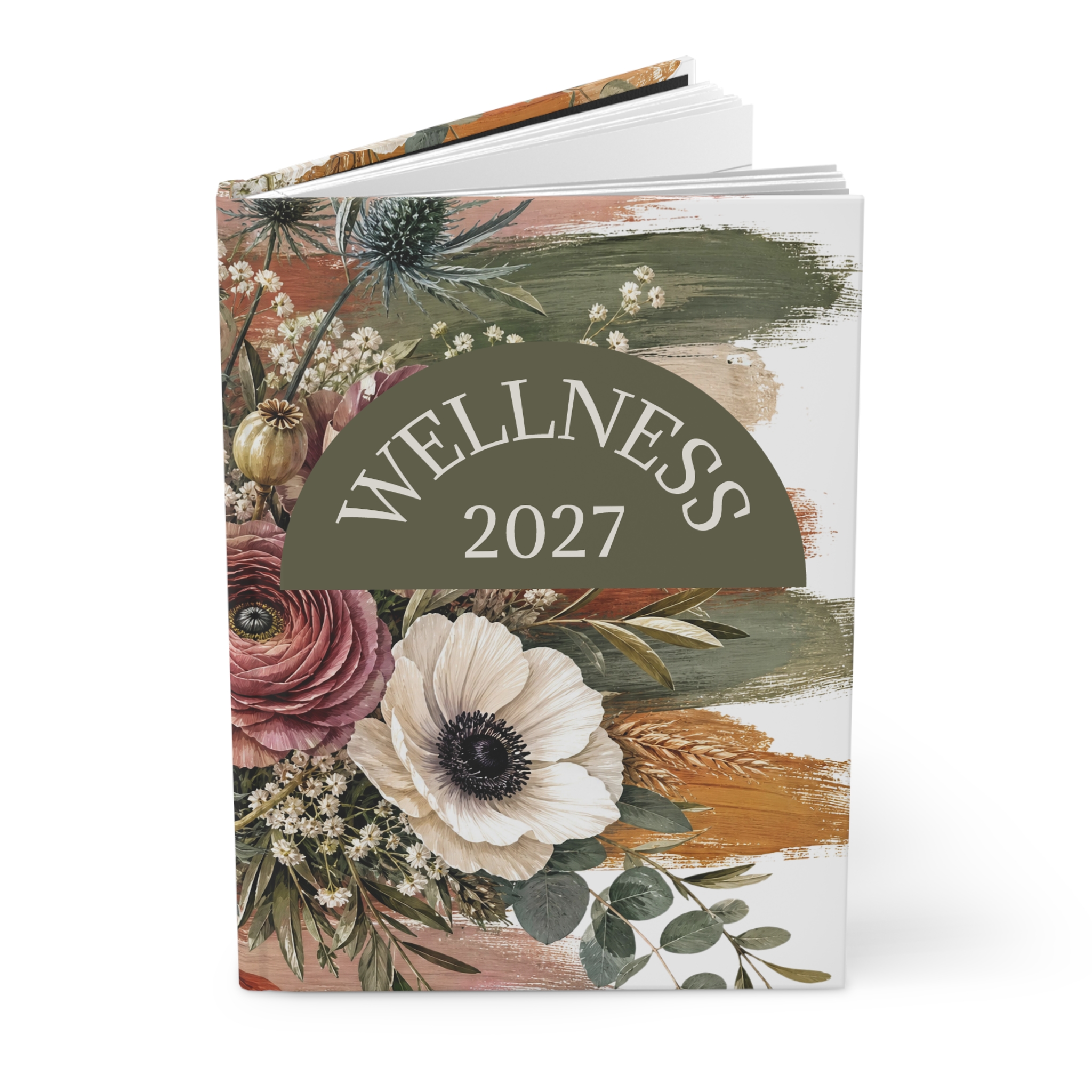 Floral Wellness 2027 Hardcover Planner Journal