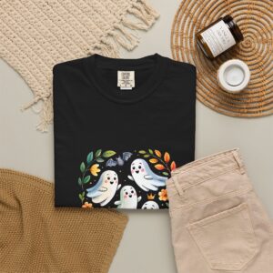 Cute Halloween Ghost Friends T-Shirt - Image 2