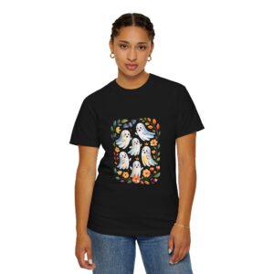 Cute Halloween Ghost Friends T-Shirt - Image 3