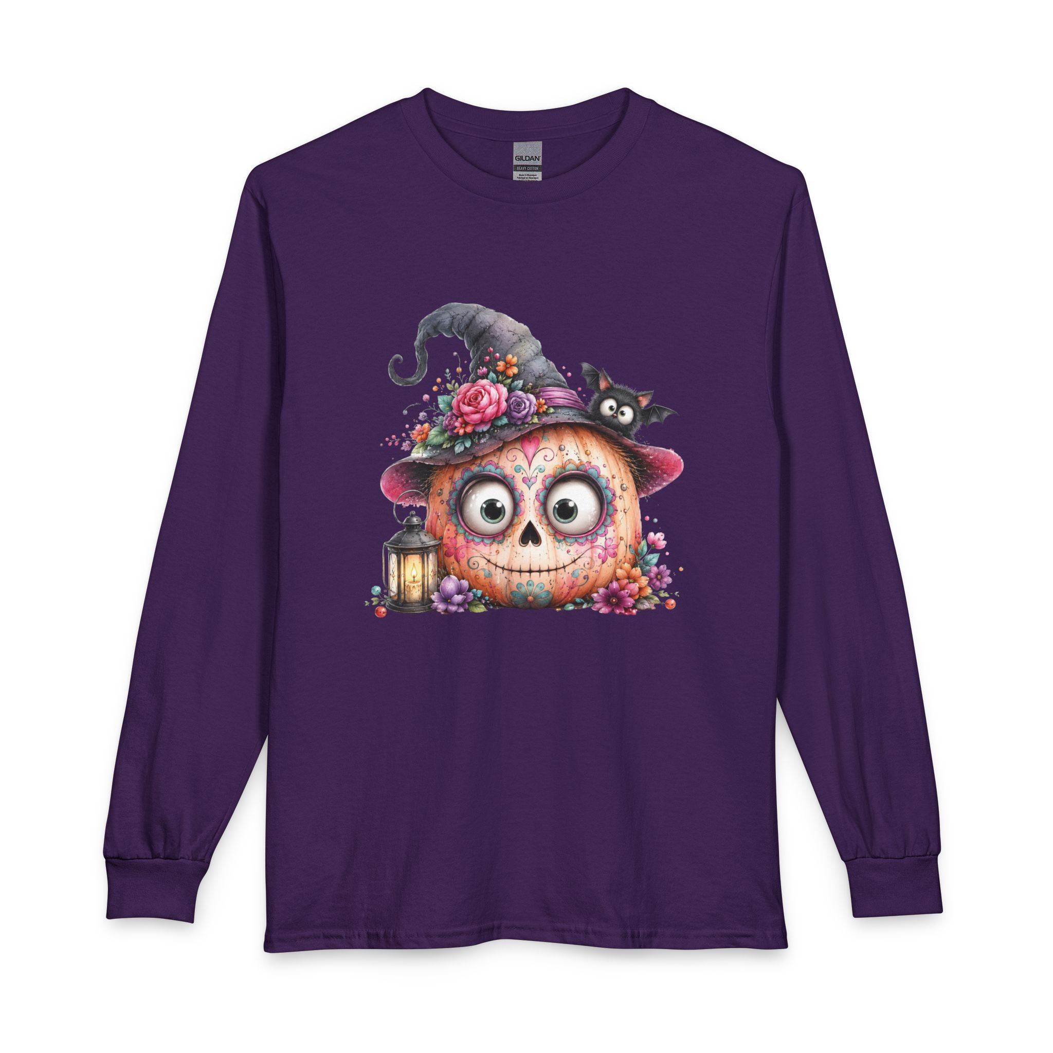Halloween Pumpkin Witch Long Sleeve Tee