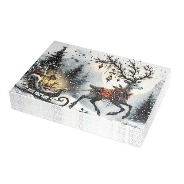 Christmas Reindeer Sleigh Greeting Card