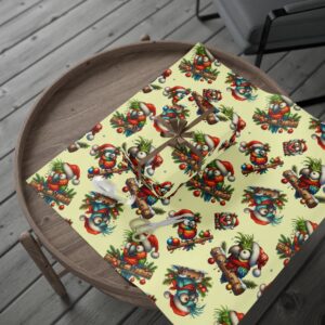 Whimsical Christmas Parrot Wrapping Paper