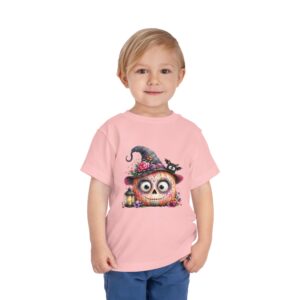Cute Halloween Pumpkin Witch Toddler Tee - Image 3