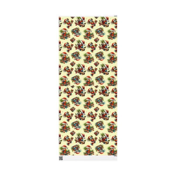 Whimsical Christmas Parrot Wrapping Paper