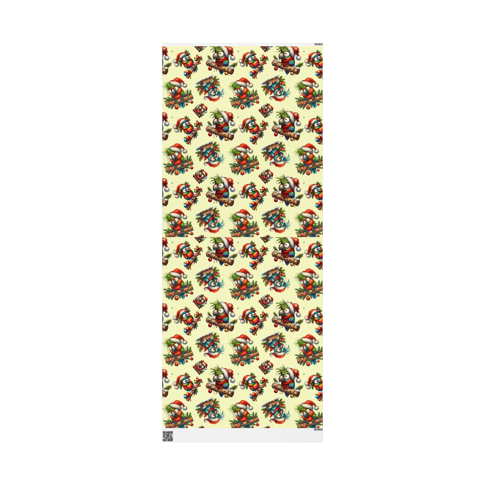 Whimsical Christmas Parrot Wrapping Paper