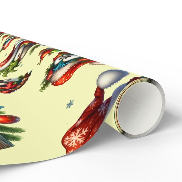 Whimsical Christmas Parrot Wrapping Paper