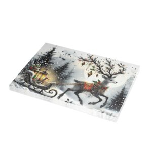 Christmas Reindeer Sleigh Greeting Card