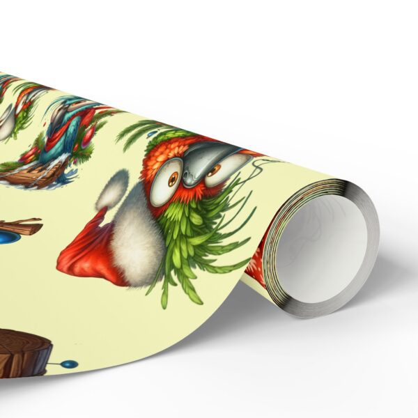 Whimsical Christmas Parrot Wrapping Paper