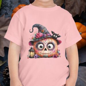 Cute Halloween Pumpkin Witch Toddler Tee